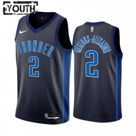 NBA Børn Trøje Oklahoma City Thunder Shai Gilgeous-Alexander 2 2022-23 Nike City Edition Sort Swingman NBA Børn Trøje Oklahoma City Thunder Shai Gilgeous-Alexander 2 2022-23 Nike City Edition Sort Swingman